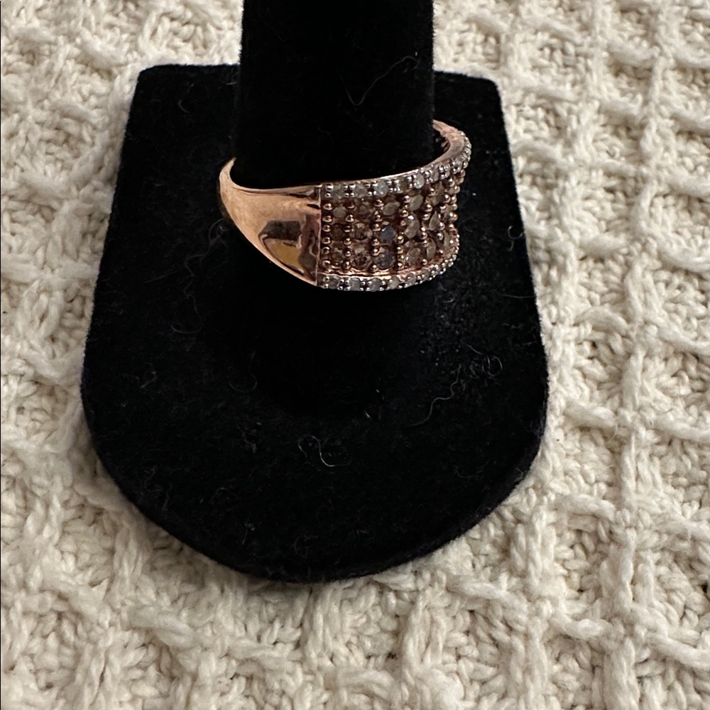 Plated 925 Sterling Ring with Cubic Zirconium - Picture 3 of 7